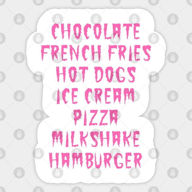 Chocolate French Fries Hot Dogs Ice Cream Piffa Milkshake Hamburger Sticker by hothippo